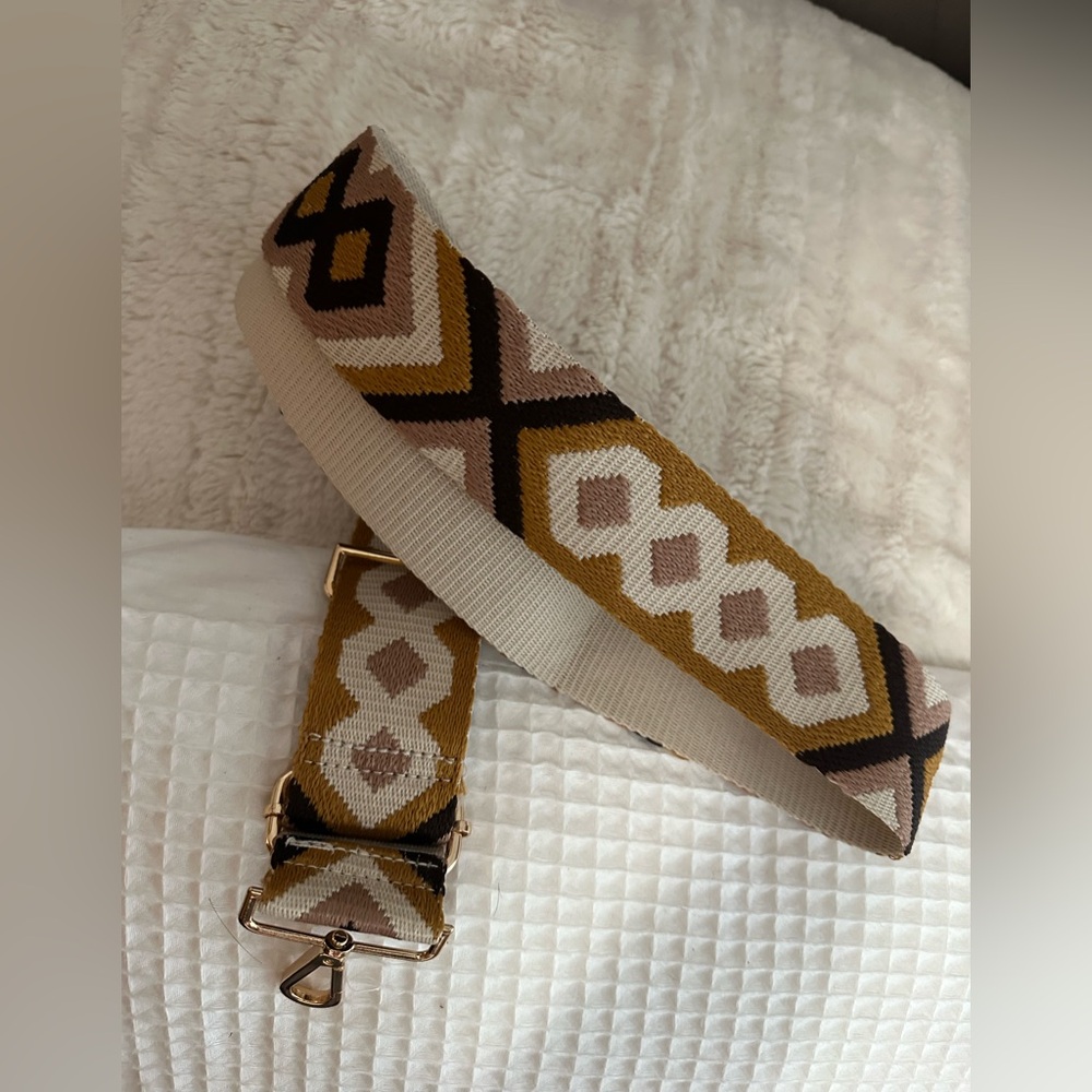 Geometric Patterned Bag Strap - image 1